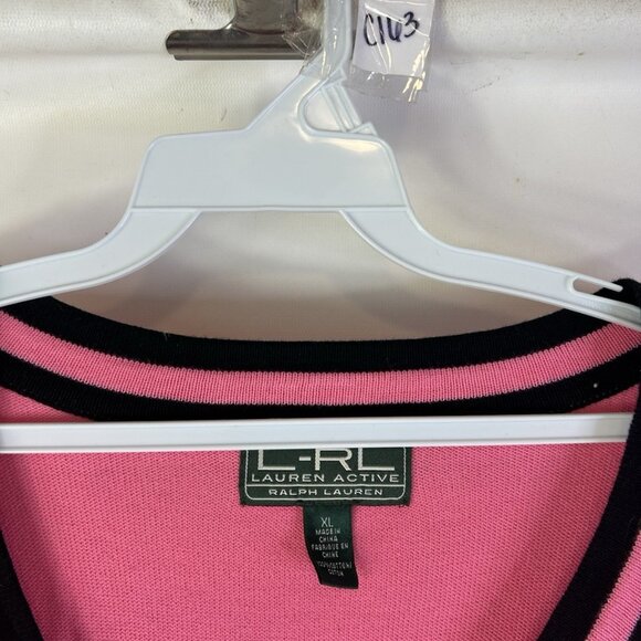 Lauren Ralph Lauren Sweater Lightweight Knit Tennis Color Block - Picture 4 of 4